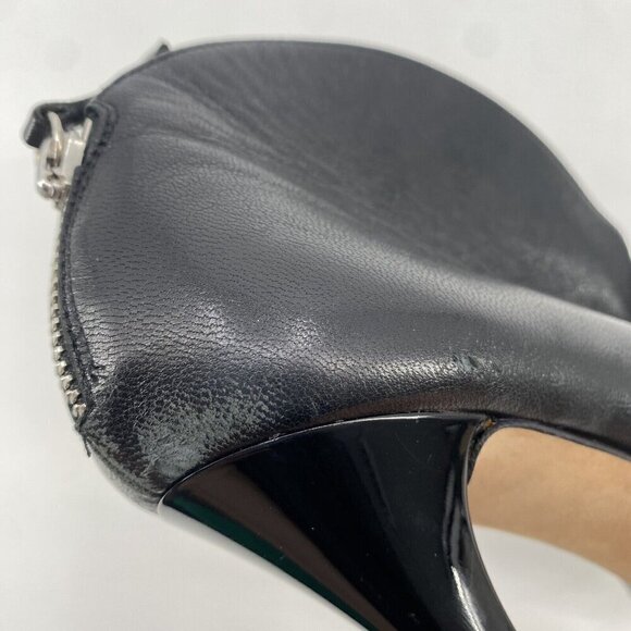 Giuseppe Zanotti Open Toe Ankle Boots Stiletto Sz 37 / US 7 Lamb Leather USED - Picture 8 of 12